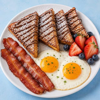 FRENCH TOAST, EGGS & BACON - CO